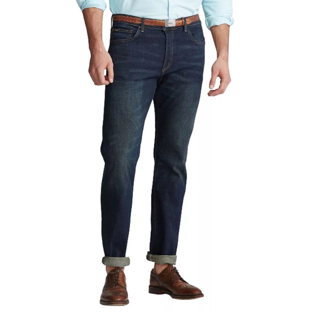 NWT! POLO RALPH LAUREN Men's Big & Tall Hampton Relaxed Straight Jeans Sz/50Bx30